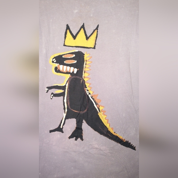 Jean Michael Basquiat Andy Warhol Gray Purple T-Shirt Large - Picture 10 of 10